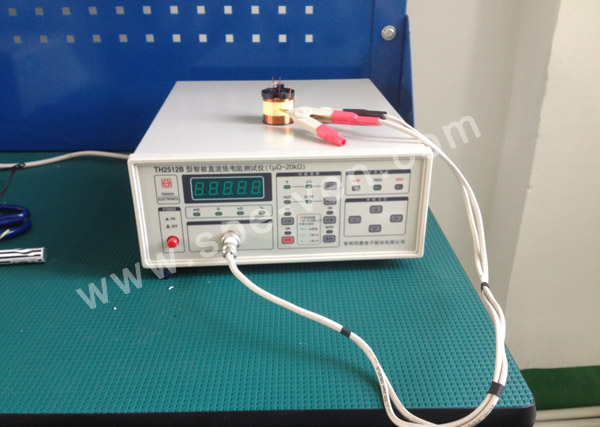 Electromagnetic coil resistance testing instrument